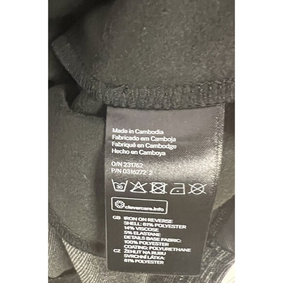 Womens DIVIDED H&M Black Faux Leather Bodycon Dress Size 6 Heathered Zip Back - Picture 6 of 7